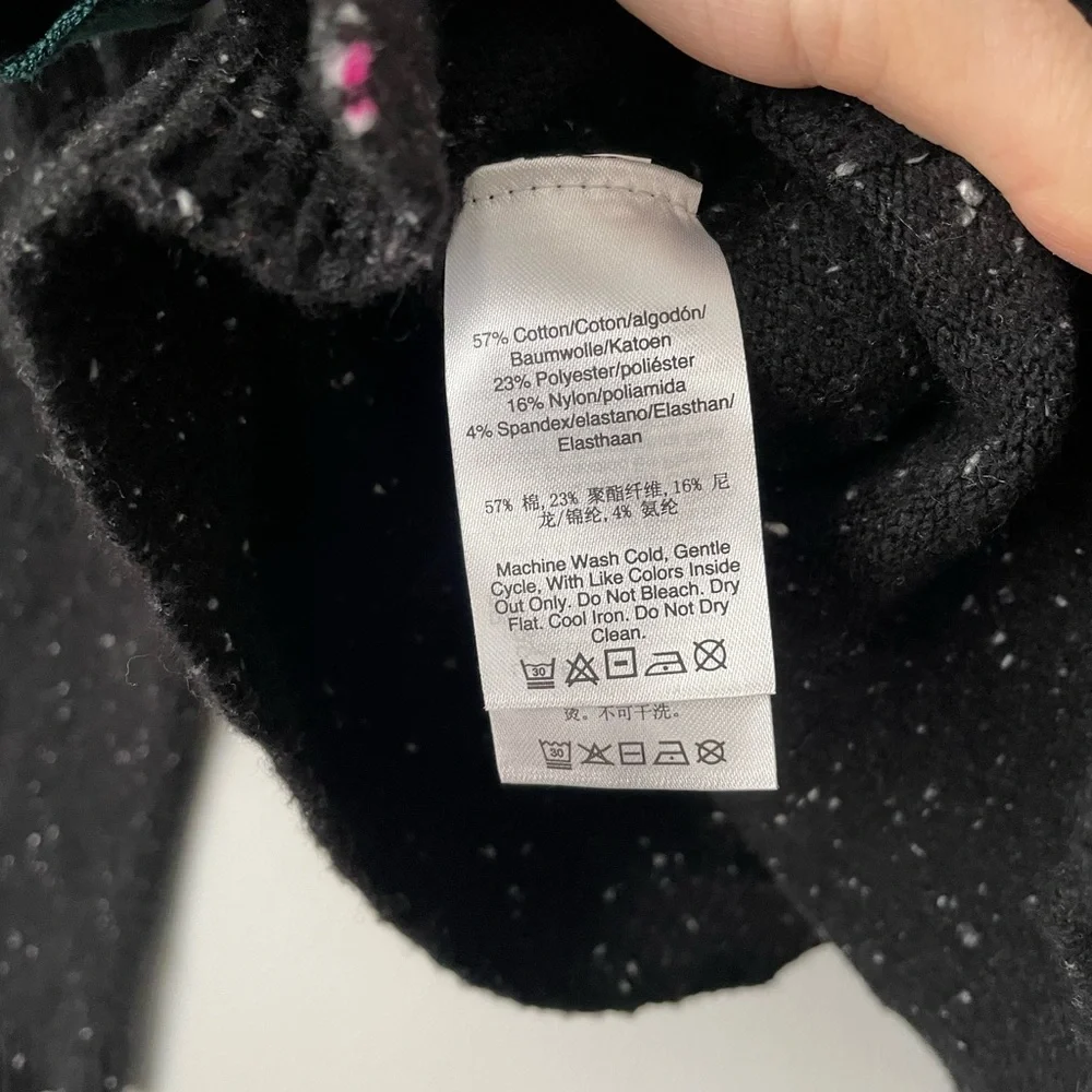 DKNY Jeans NWT Women's Black and White Heathered Crew Neck Sweater S - Picture 4 of 4